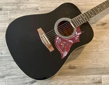 Road Worn Maestro Hummingbird Dreadnought by Gibson Acoustic Guitar Ebony Finish