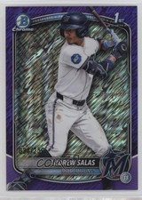 2025 Bowman Chrome Prospects Purple Shimmer Refractor 34/250 Andrew Salas 03ok