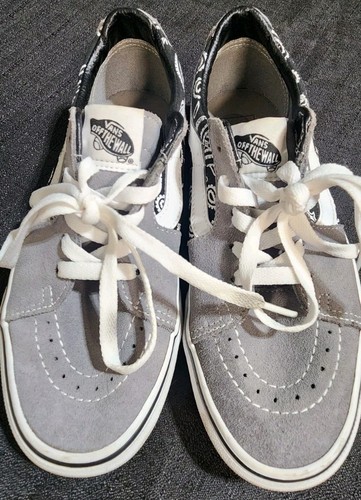 VANS Sk8-Low Paisley Gris Verdadero Blanco Gamuza Zapatos de Skate Talla Hombres 6.5 Mujeres 8 - Imagen 4 de 9