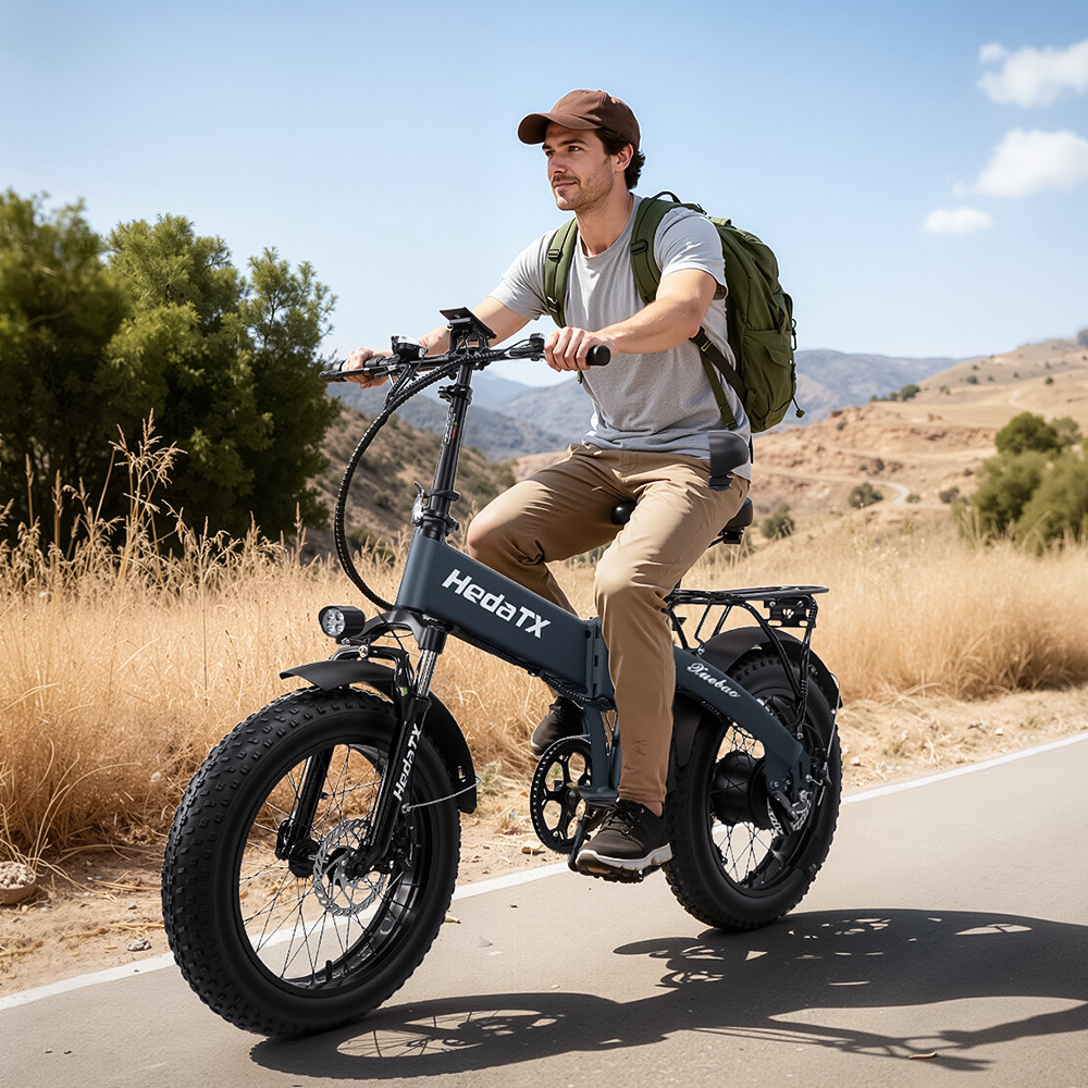 750w Peak 12ah 60km 20" Folding Ebike Fat Tire 7 Speed