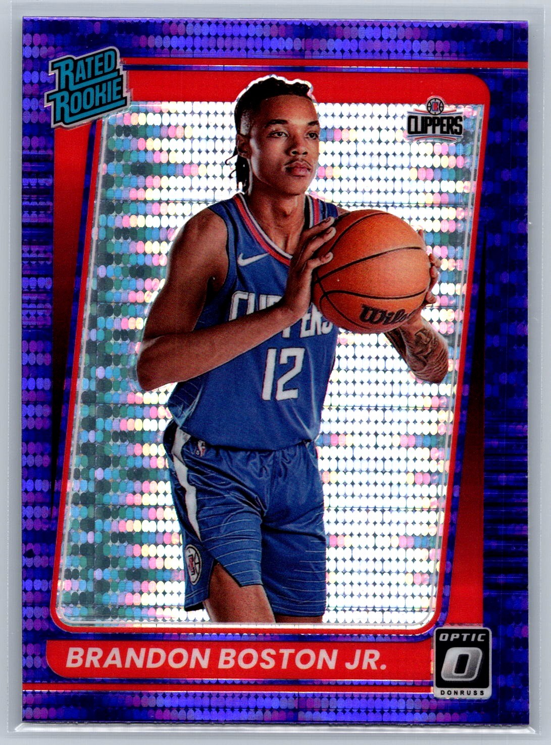 Brandon Boston Jr 2021 Optic Rated Rookie Purple Pulsar #189