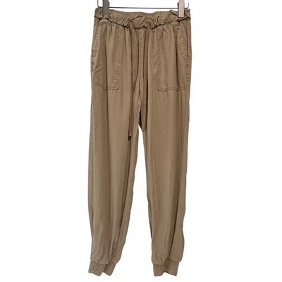 Universal Thread Womens Tan Khaki 100% Lyocell Elastic Waist Jogger Pants Small