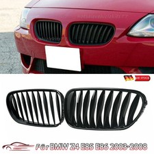 Paar Links+Rechts Grill Kühlergrill Schwarz Glanz Nieren Für BMW Z4 E85 2003- 08