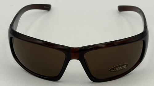 Share  Perry Ellis Mens Sunglass Dark Crystal Brown Plastic Wrap, Gradient Lens - Picture 8 of 13