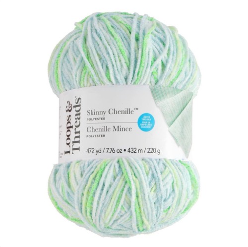 LOOPS AND THREADS. SKINNY CHENILLE. MULTI STRIPE - Picture 1 of 2