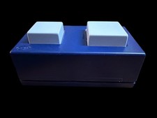 Creative Memories Double Square Punch Blue  White Craft Tool For Scrapbooking