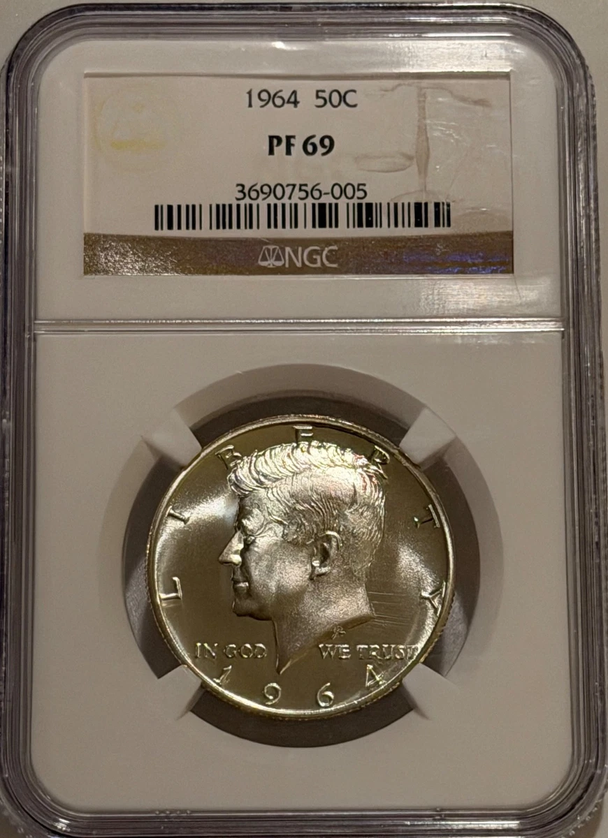 Proof PR 69 Graded 1964 Kennedy US Half Dollars (1964-Now) for