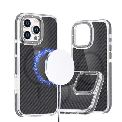 FÜR XIAOMI POCO M8 PRO 5G - FIBER mit MagSafe Case Schutz Etui Hülle SCHWARZ