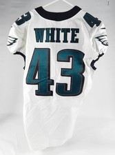 2020 Philadelphia Eagles Kyzir White #43 Game Used White Jersey 42 DP71332