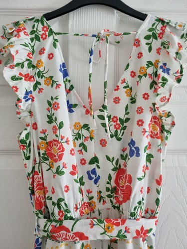Mono floral de lino Lipsy, talla 10, nuevo, falta etiqueta. - Imagen 6 de 9