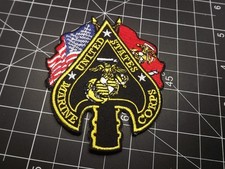 U.S. Marine Corps "FLAGS" PATCH BRAND NEW IRON-ON USMC APPROVED