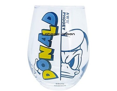 Sun Art Disney Donald Duck Round Glass Tumbler Approx. 330ml Donald Face Donald