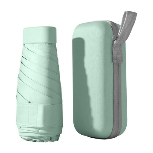 Yolispa Petit Parapluie Compact UV Protection UPF50+ - Pluie Et Soleil, Avec Étui Bandoulière Pour Femmes Et Filles