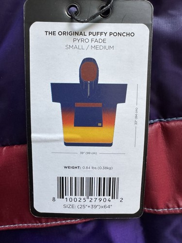 The Original Puffy Poncho S/M Pyro Fade Neu mit Etikett! - Bild 6 von 6