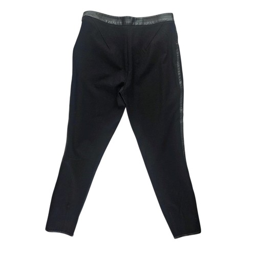 ALANNAH HILL 'barefoot in the park' leather trim ponte pant women size 14 black - Picture 4 of 10