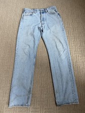 Vintage Levis 501 Jeans Men's 33X34 Denim Straight Leg Button Fly OG Mexico Made