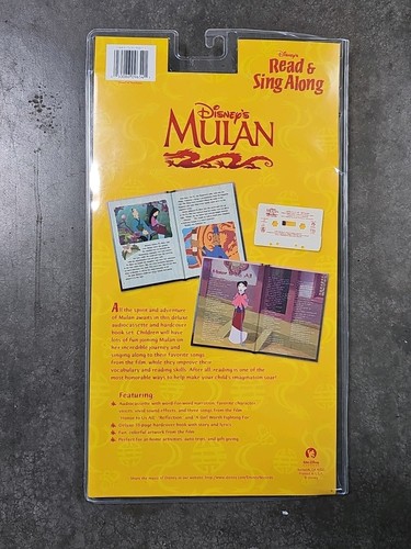 Disney Mulan Lese- und Mitsingbuch und Kassette. Disney Records New Old Stock - Bild 2 von 2