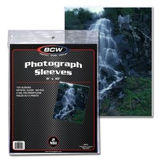100 BCW 8 x 10 Photo Soft Poly Sleeves 8x10 Acid Free Archival Safe print holder