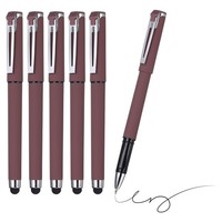 FüR Stylu-Pen 0,5Mm Kugelschreiber, 6 StüCk Schwarze Tinte Rollerball, Kaffee