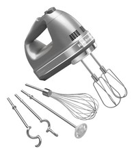 KitchenAid 9-Speed Digital Hand Mixer, Turbo Beater II Accessories, Silver