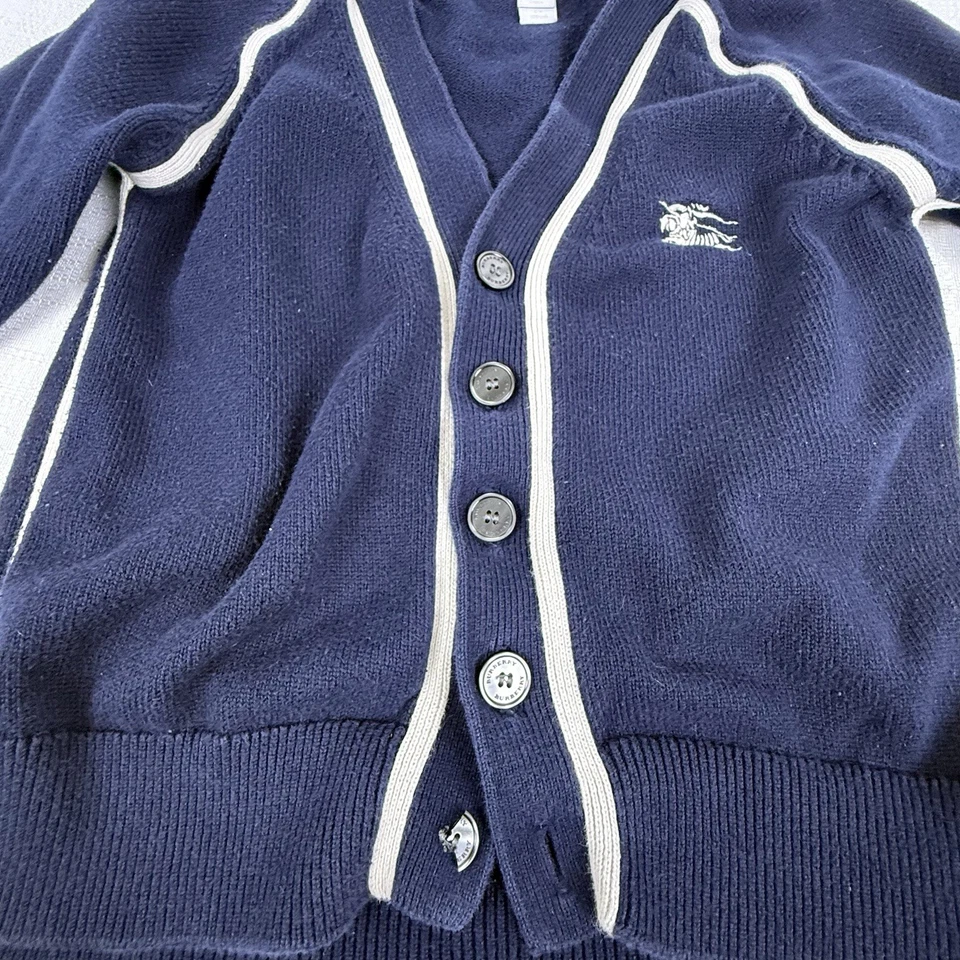 Cárdigan Burberry para niños talla 6 azul marino suéter con botones Foto 2 de 4
