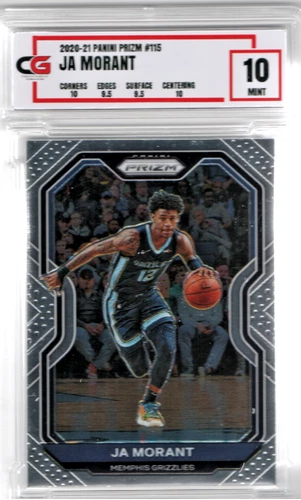 2020-21 PANINI JA MORANT PANINI PRIZM  NBA BASKETBALL CGC 10 GRADED #115 CARD