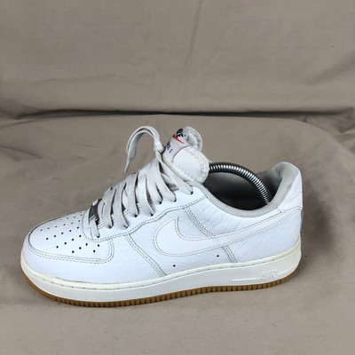 Nike Air Force 1 Low Croc Gum White Mens 7.5 White/Gum Sole Good Condition  | eBay