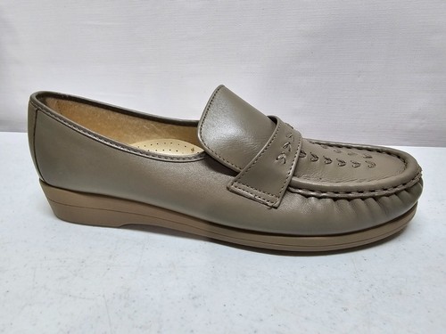 New Soft Spots Venus Lite Womens Siz 11.5 M Taupe Loafer Shoe Oxford Casual Work - Picture 3 of 8