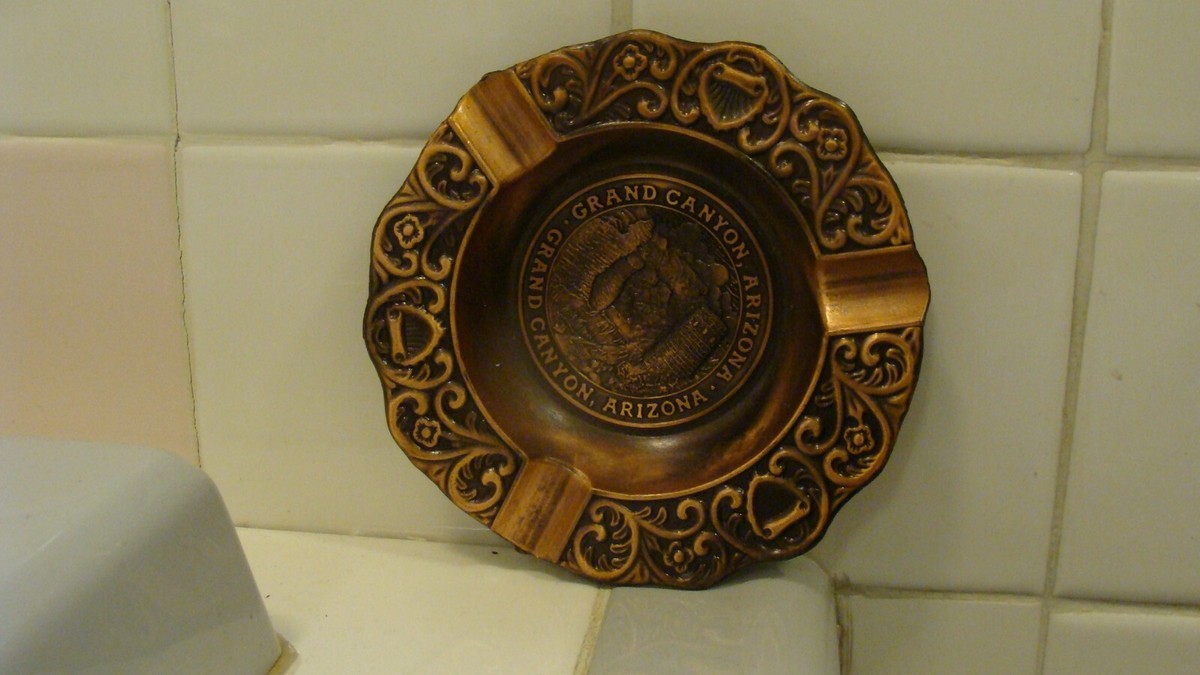 GDC GRAND CANYON Ashtray 灰皿黒未使用新品 レア 値下げ Grand Canyon Arizona Copper/Metal Ashtray Souvenir 5