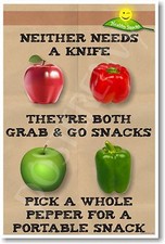 Apples and Peppers - NEW Motivational Health and Nutrition Poster