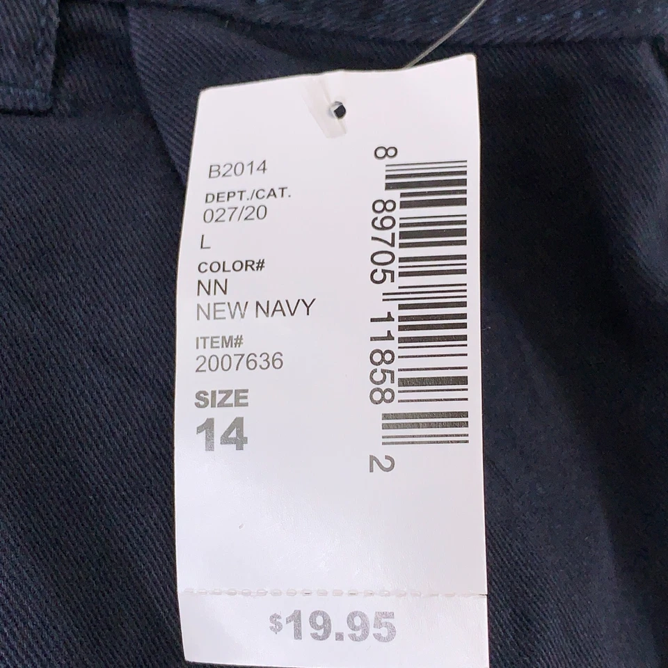 The Children's Place Boys Size 14 Navy Pleated Front Straight Leg Chino Pants - Image 3 of 4