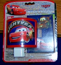 Amertac LED NITE LITE / NIGHT LIGHT & WALLPLATE - CARS - Lightning & Mater - NIP