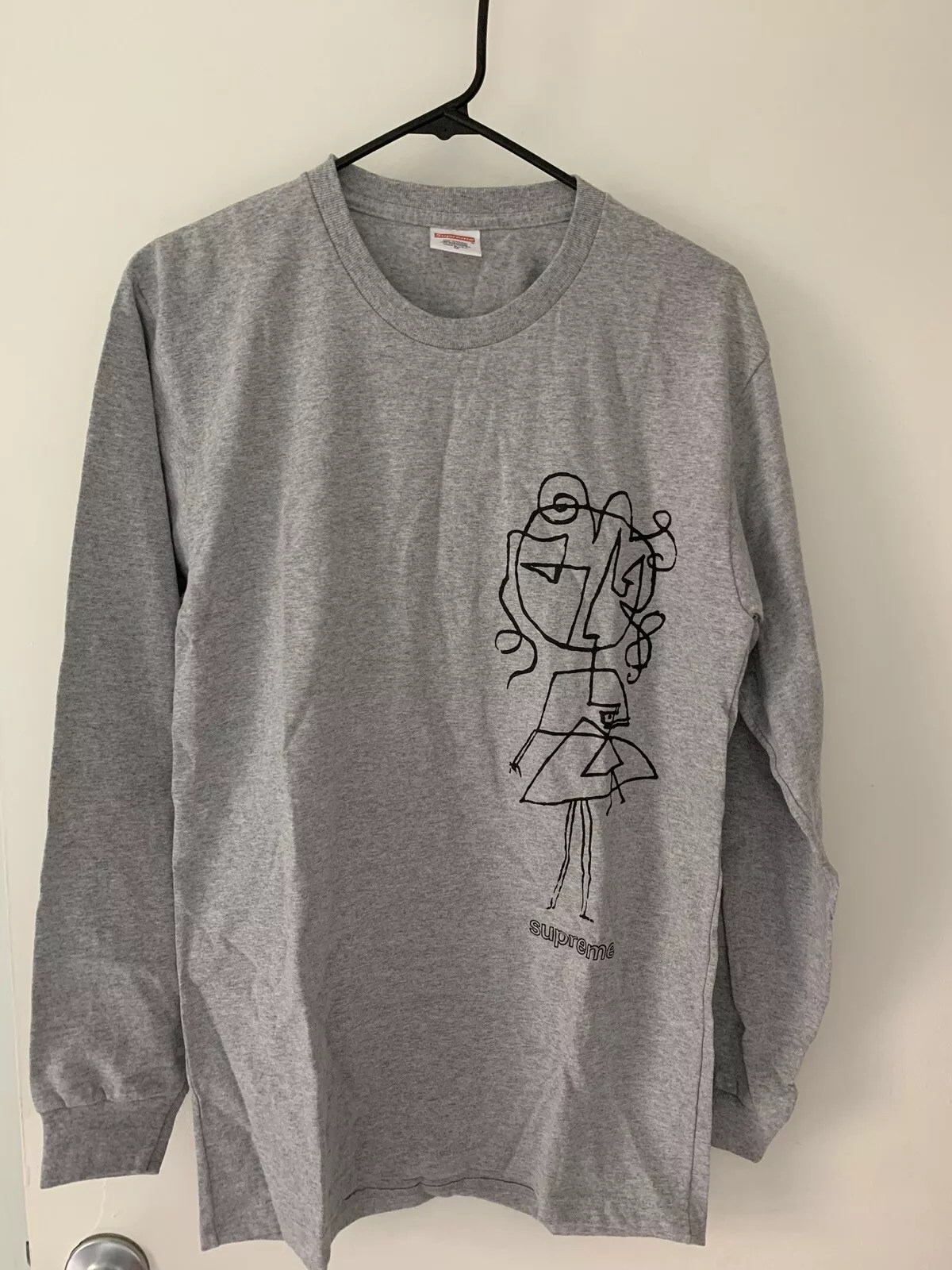 T shirt à manches longues Supreme Blade Sketch taille M boîte grise logo FW2016 bogo sb autocollants