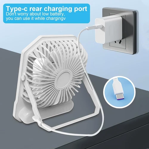 Mini USB Desk Fan Small Quiet Personal Cooler USB Powered Portable Table Fan - Picture 9 of 10