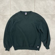 VINTAGE RUSSELL ‘Forest Green’ PULLOVER SWEATER MADE IN USA SIZE XL