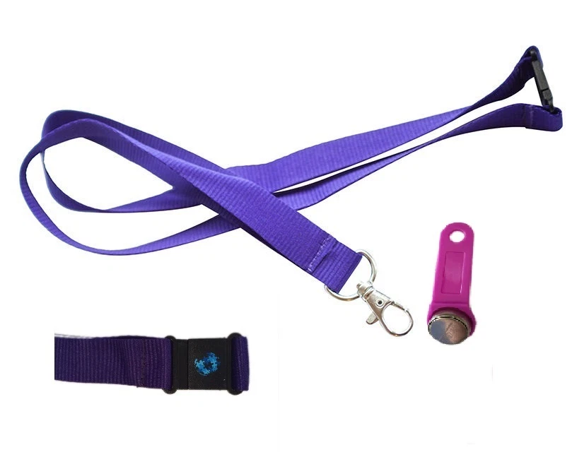 PAC SUPPLIES GLOBAL LTD Purple Non-magnetic ibutton Dallas Key fobs -tills/EPOS with Matching Lanyard