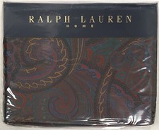NEW Vintage Polo Ralph Lauren Ewan Paisley King Duvet  400 TC Made in France