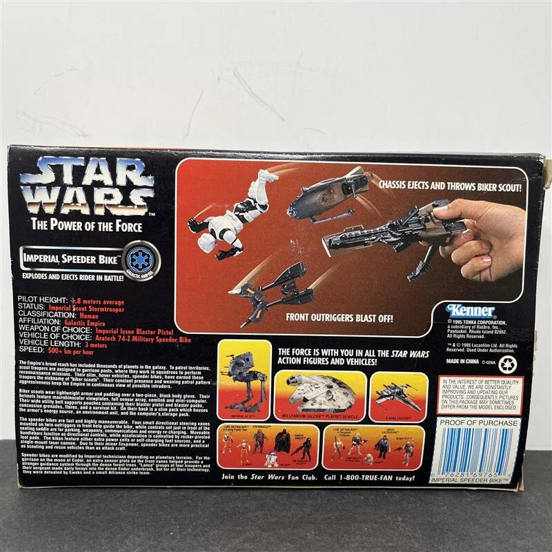 Star Wars El Poder de la Fuerza Imperial Speeder Bicicleta Scout Trooper Foto 3 de 4