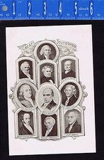 Great Statesmen of World  United States Presidents- 1894 Portrait Montage Print