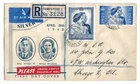 GB 1948 RSW Royal Silver Wedding FDC airmail to USA w/ SWISS COTTAGE CDS cancel
