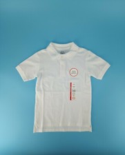 Wonder Nation Boys Size XS 4-5 Uniform Shirt Short Sleeve White New