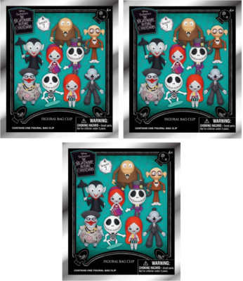 NIGHTMARE BEFORE CHRISTMAS SERIES 7 BAG CLIP LOT OF 3 BLIND BAGS NEW TY2996