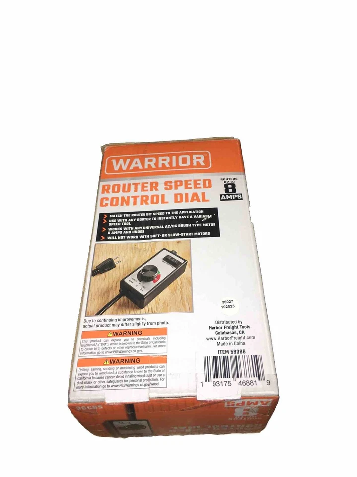 Variable Speed Control Electric Motor 8 Amp AC 120V 5938 - Image 2 of 3