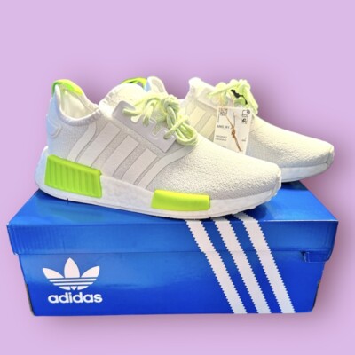 NWT Adidas Original NMD R1 J Boost White Green