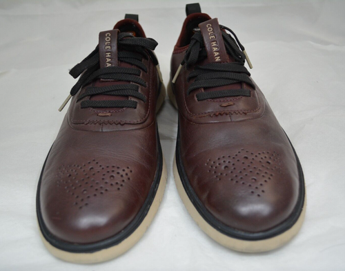 Mens COLE HAAN Zerogrand Burgundy Dress Casual Shoes Lace Up Size 9.5 - Picture 8 of 9