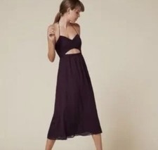 Reformation Addie Cutout Halter Wedding Bridesmaid Party Formal Midi Dress