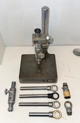 8 Pcs. Gaertner Scientific Filar Micrometer Microscope w/Base 5245A - Historical