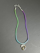 Seahorses Pendant 18 Long In Multicolor Necklace. Light Weight. Pre Owned.