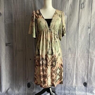Motherhood Maternity Dress, Small, Polyester Blend, Green, Brown, Elastic Waist | eBay Motherhood Maternity Dress, Small, Polyester Blend, Green, Brown, Elastic Waist | eBay