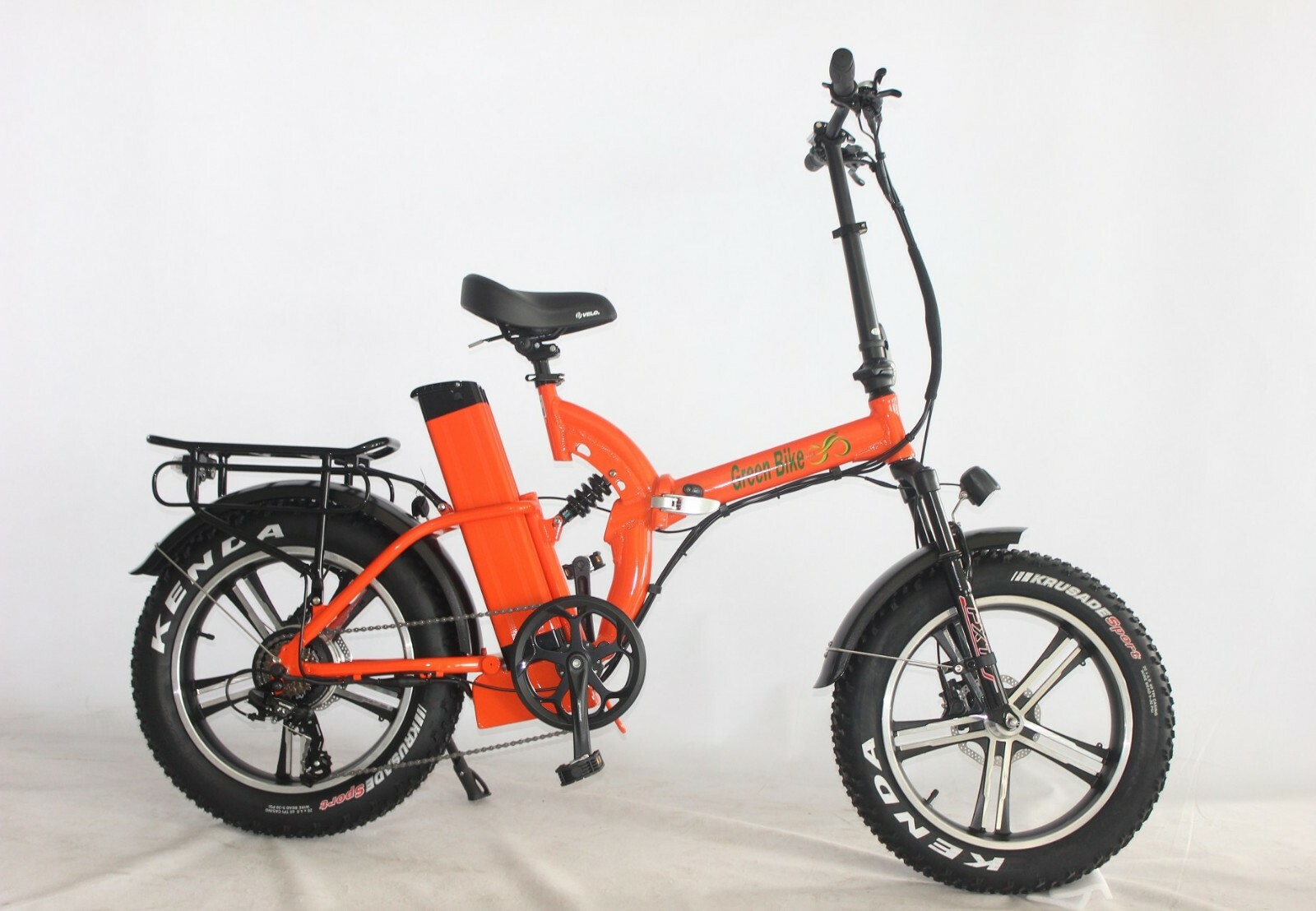 green bike usa gb750 fat tire low step folding ebike